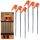 Redcliffs Tent Peg - 6db-os fém sátorrögzítő (21cm), ezüst/narancs