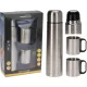 Redcliffs Insulated Flask - turista termosz 2 bögrével, ezüst