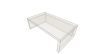 Világos Lakeland Akác elől nyitott monitorállvány (42x13x24cm)