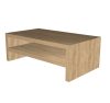 Monitorállvány polccal 42x13x24cm - Natúr Nebrasca tölgy