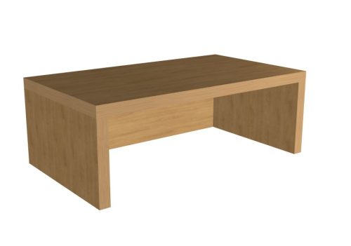 Natúr Corbridge tölgy elől nyitott monitorállvány (42x13x24cm)