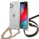 Apple iPhone 12 / 12 Pro - Guess 4G Gold Chain eredeti Guess telefontok, Átlátszó