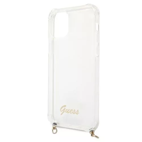 Apple iPhone 12 / 12 Pro - Guess 4G Gold Chain eredeti Guess telefontok, Átlátszó