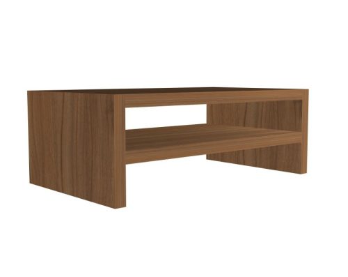 Monitorállvány polccal 42x13x24cm - Natúr Dijon dió