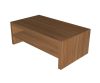 Monitorállvány polccal 42x13x24cm - Natúr Dijon dió