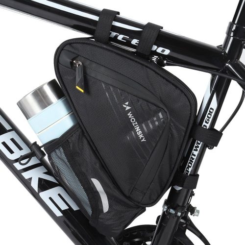 Wozinsky WBB23BK vázra szerelhető kerékpáros táska kulacstartóval - WBB23BK, Fekete