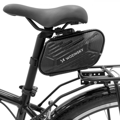 Wozinsky nyereg alá szerelhető kerékpáros táska, 1,5L - WBB27BK, Fekete