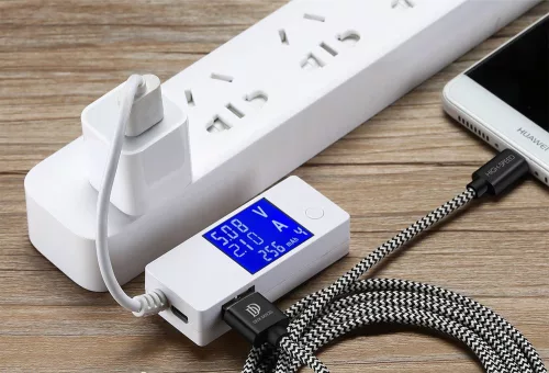 Dux Ducis K-ONE Usb / Type C kábel, nejlonborítás, 2m, 2,1A, fekete