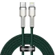 Baseus Cafule Metal Type-C / Lightning adat és töltőkábel, 20W, 2m - CATLJK-B06, Zöld