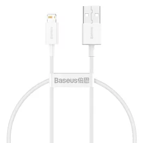   Baseus Superior USB / Lightning adat és töltőkábel, 2,4A, 25cm - CALYS-02, Fehér