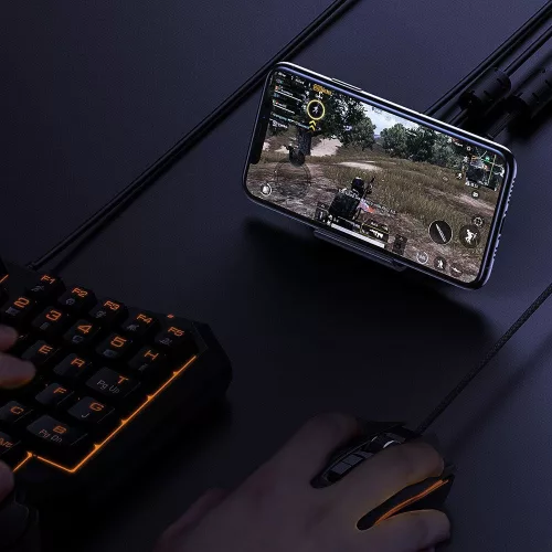 Baseus Gamo Mobile Game Adapter 2x USB HUB GA01 billentyűzet és egér csatlakoztatáshoz, Fekete