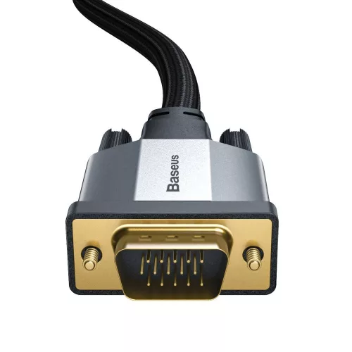 Baseus Enjoyment VGA kábel 1 méter (VGA apa, VGA apa) (CAKSX-T0G) szürke