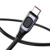 Baseus (CATSS-B0G) Quick Charge strapabíró USB - USB-C töltőkábel, (2m) 5A, szürke