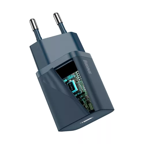 Baseus Super Si 1C hálózati töltő, Type-C, 20W/3A - CCSUP-B03, Kék