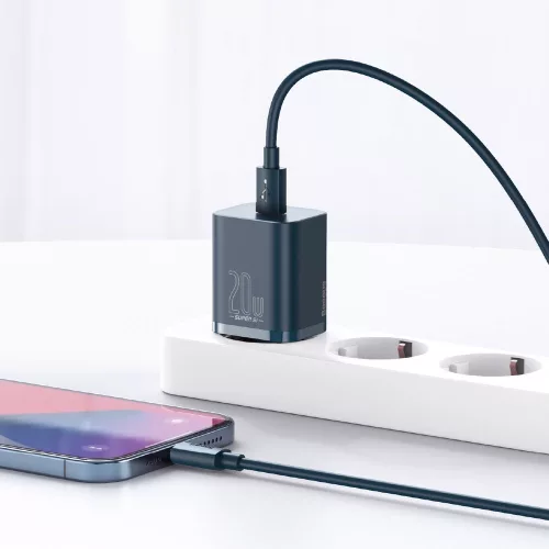 Baseus Super Si 1C hálózati töltő, Type-C, 20W/3A - CCSUP-B03, Kék