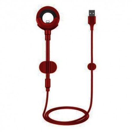 Baseus O-type Lightning kábel és autós telefontartó (CALOX-09) piros