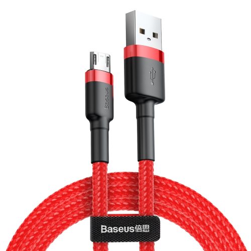 Baseus Cafule USB / Micro USB adat és töltőkábel, 1,5A, 2m - CAMKLF-C09, Piros