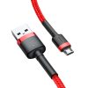 Baseus Cafule USB / Micro USB adat és töltőkábel, 1,5A, 2m - CAMKLF-C09, Piros