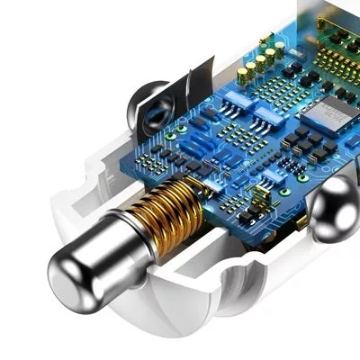 Baseus Circular szivargyújtó töltő / autós töltő 2 x USB aljzat (4.5V / 5000mA, QC 3.0, gy