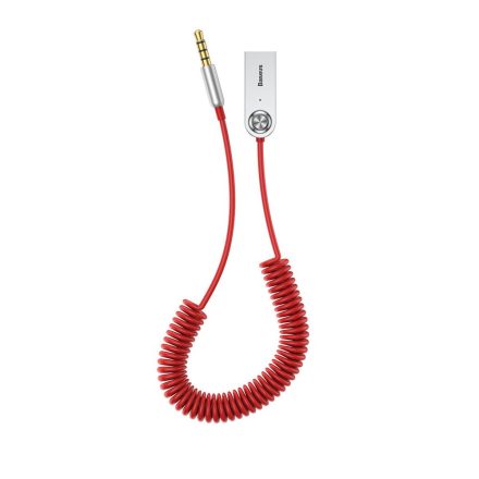 Baseus BA01 USB Wireless Bluetooth 5.0 AUX adapter/ 3.5mm jack kábel (CABA01-09), piros