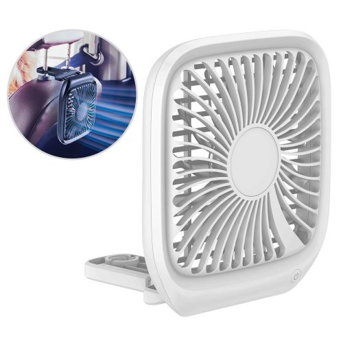 Baseus Foldable Backseat Fan fejtámlára szerelhető autós ventilátor - CXZD-02, Fehér