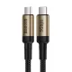 Baseus Cafule Nylon borítás, Type C-Type C PD3.1 60W 20V/3A QC3.0 1M adat és töltőkábel (C