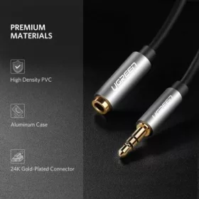   Ugreen aux 3.5mm Apa 3.5mm anya jack hosszabbító kábel 2m (fekete)
