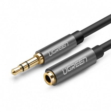 Ugreen 3,5 mm-es audio kábel (Apa / Anya) 3m-es, Ezüst