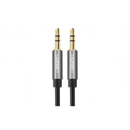 Ugreen 3,5mm-3,5mm audió kábel, 3m hosszú, fekete/ezüst
