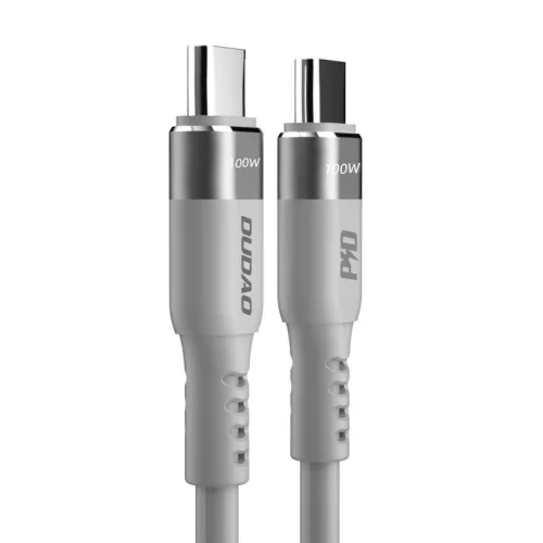 Dudao LC5MAX adat és töltőkábel Type C - Type C, 5A, 100W, 1m, PD, szürke