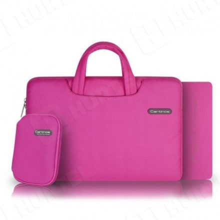 Cartinoe Amblight univerzális 13,3" műbőr laptop táska, töltőtartó zseb, egér zseb, pink