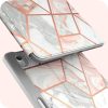 Apple iPad mini 2021 (mini 6) Supcase Cosmo 360°-os tablet tok, Rózsaszín/Márvány minta