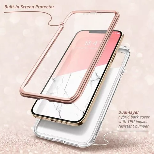 Apple iPhone 12 Pro Max Supcase Cosmo ütésálló defender telefontok márványmintás