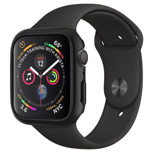 Apple Watch 4-6 / SE (44mm) Spigen Thin Fit okosóra tok - 062CS24474, Fekete