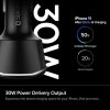 PowerArc by Spigen szivargyújtós telefontöltő, gyorstöltés(30W), USB-C, USB-A foglalat, fekete