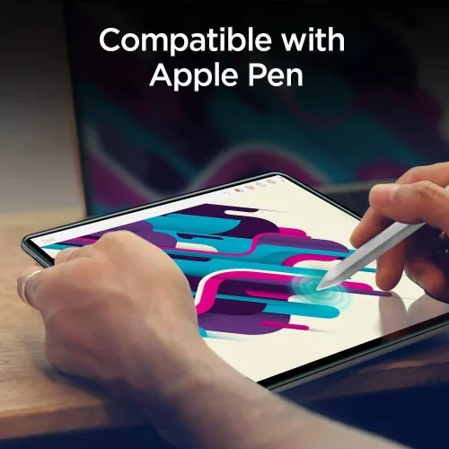 Apple iPad Pro 12.9 (2018/2020/2021) Spigen Glas.Tr Slim tablet üvegfólia, Átlátszó