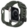 Apple Watch Series 4 / 5 / 6 / SE 44mm Spigen Rugged Armor Pro, ütésálló okosóra tok szíjjal, katona