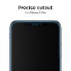 Apple iPhone 11 Pro Max Spigen ALM Glass FC teljes kijelzős üvegfólia, AGL00098, segéd kerettel, fek