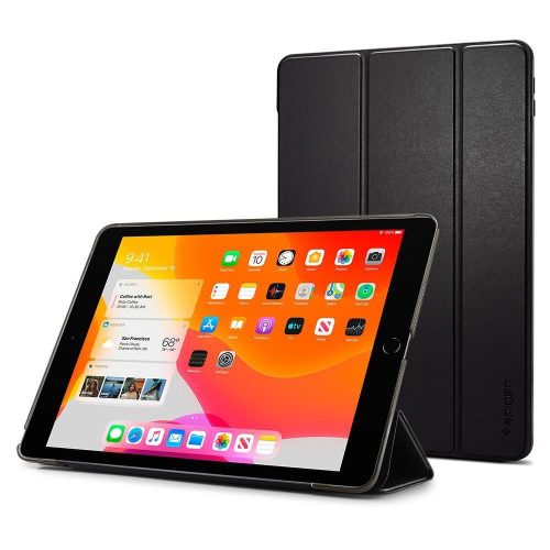 Apple iPad 10.2 (2019/2020/2021) Spigen Smart Fold aktív flip tablet tok, Fekete