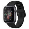 Apple Watch 4 / 5 / 6 / SE (44mm) Spigen Proflex "EZ Fit" Hybrid, flexibilis üvegfólia segédkerettel, AFL01220, fekete kerettel
