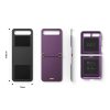 Samsung Galaxy Z Flip Ringke Folio Signature valódi bőr, prémium telefontok vállpánttal, FOSG0001, fekete