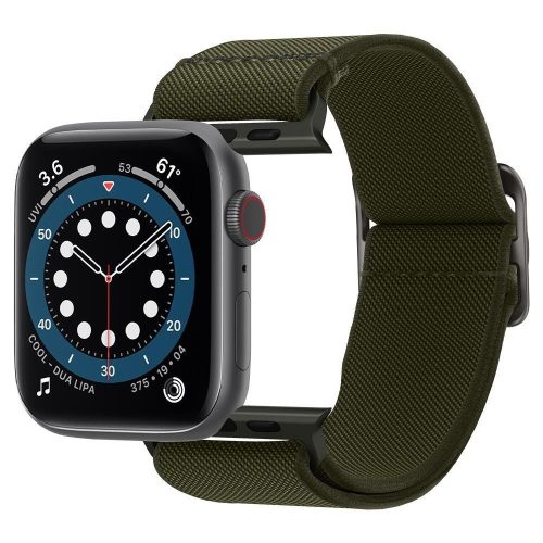 Apple Watch 44mm/42mm Spigen Lite Fit Stretch, rugalmas szövet szij, AMP02288, khaki