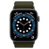 Apple Watch 44mm/42mm Spigen Lite Fit Stretch, rugalmas szövet szij, AMP02288, khaki