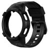 Samsung Galaxy Watch Active 4 (46mm) Spigen Rugged Armor Pro ütésálló okosóra tok szíjjal - ACS03832, Fekete