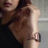 Apple Watch 1 - 6 / SE (38/40mm) / 7 (41mm) Uniq Dante - okosóra szíj, Rozsdamentes acél, Rózsaszín