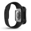 Apple Watch 4 / 5 / 6 / SE (40mm) / 7 (41mm) Uniq Torres okosóra bumper beépített üvegfóliával, Fekete
