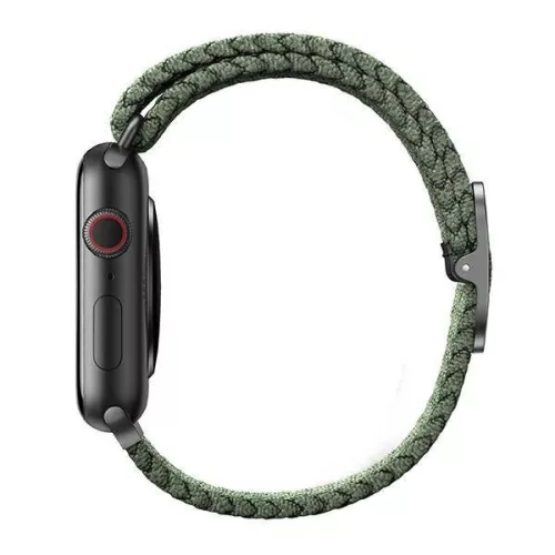 Apple Watch 1 - 6 / SE (38/40mm) / 7 (41mm) Uniq Aspen - okosóra szíj, Szövet, Zöld