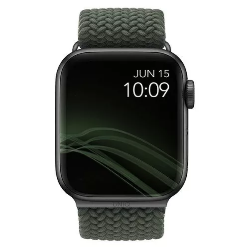 Apple Watch 1 - 6 / SE (38/40mm) / 7 (41mm) Uniq Aspen - okosóra szíj, Szövet, Zöld
