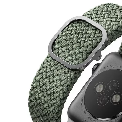 Apple Watch 1 - 6 / SE (38/40mm) / 7 (41mm) Uniq Aspen - okosóra szíj, Szövet, Zöld