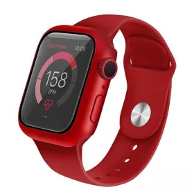   Apple Watch 4-6 / SE (44mm) Uniq Nautic okosóra tok beépített üvegfóliával, Piros